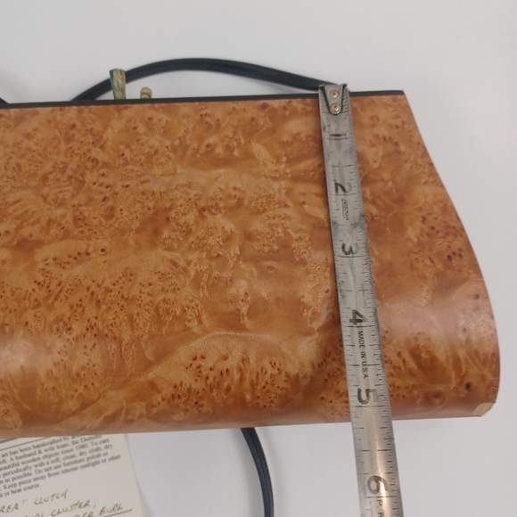 Hammill Diebolt Handcrafted wood Petrea Maple Burl Cluster Clutch - Picture 12 of 13